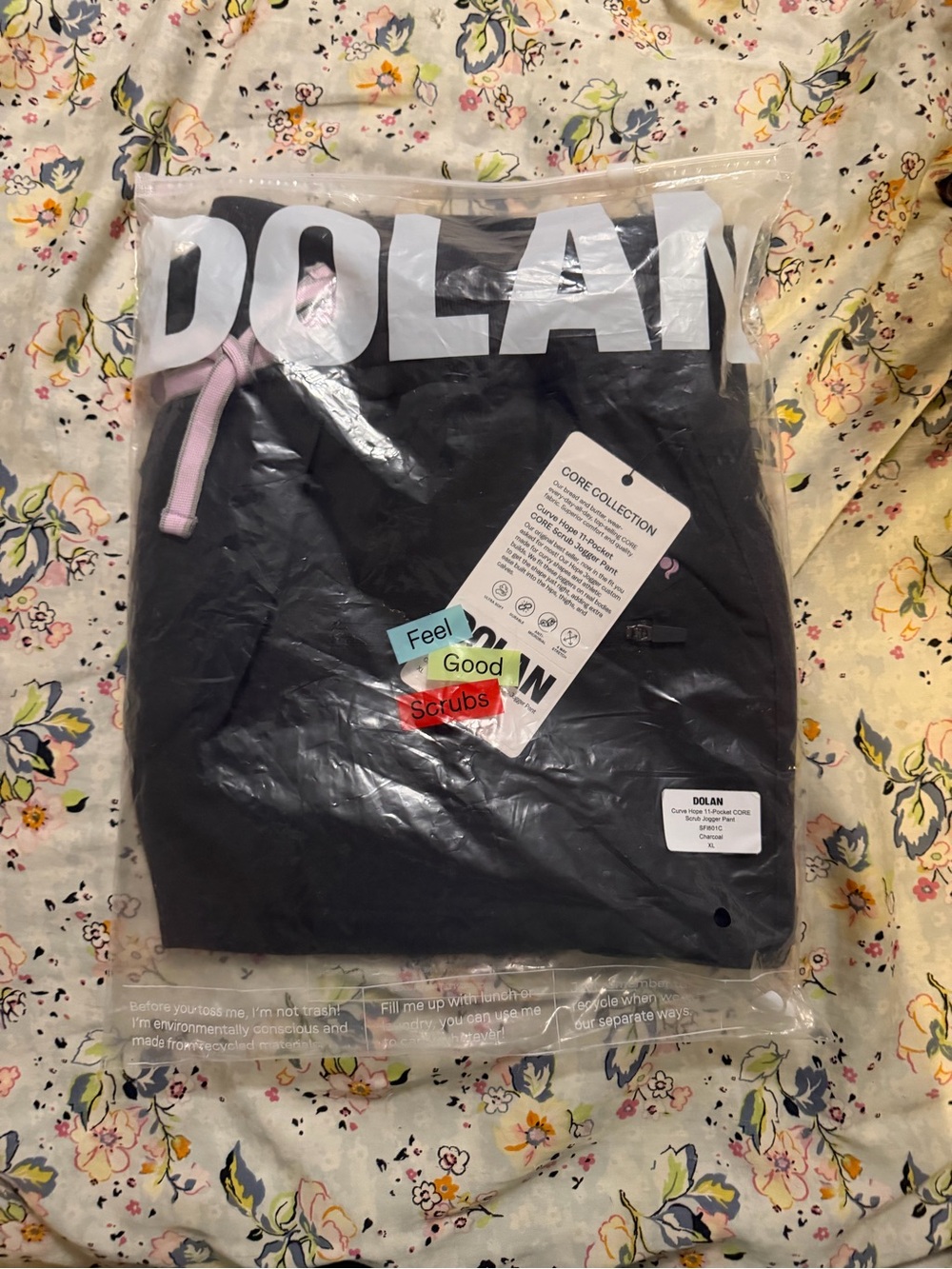 dolan grey scrub pants joggers NWT